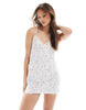 Cotton On Bella Tank Mini Dress In Blue Ditsy Floral
