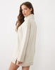 Brave Soul Knitted Roll Neck Mini Dress In Oatmeal