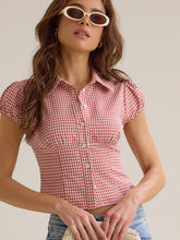 Bonnie Gingham Button Up Top