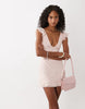 Motel Lanaila Lace Mini Dress In Soft Pink