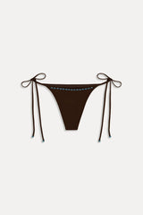 Mackenzie Cheeky Beaded Bikini Bottom - Kona Flower