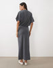 Short Sleeve T-Shirt Maxi Dress In Charcoal