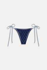 Mackenzie Cheeky String Bikini Bottom - Diamond Stitch