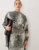 Curve Batwing Zebra Maxi Dress