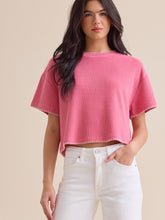 Makenzie Ribbed Whipstitch Top