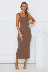Martini Hour Midi Dress Chocolate