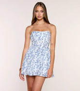 Opal Floral Chiffon A-Line Mini Dress