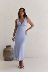 Dancing Till Dark Maxi Dress Blue
