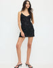 Stradivarius Rhinestone Short Dress In Black