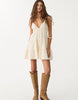 Stradivarius Mini Dress With Tied Detail At The Back In Ecru