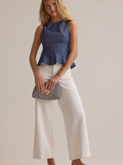 Effie Polka Dot Pleated Tank