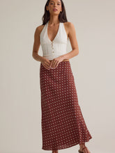 Elodie Polka Dot Linen Maxi Skirt