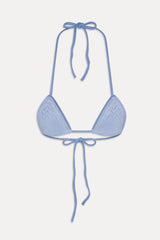 Tide Knit Triangle Bikini Top - Malibu Tide