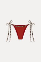 Mackenzie Ruffle Cheeky Bikini Bottom - Valentine