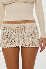 Arlo Crochet Mini Skirt - Bunny