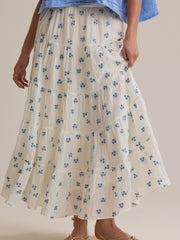 Jackie Embroidered Midi Skirt