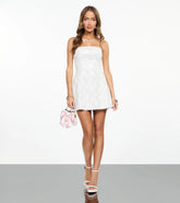 Marley Beaded Strapless A-Line Mini Dress
