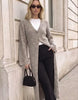 Na-Kd Knitted Wool Blend Cardigan Maxi Dress In Beige Melange