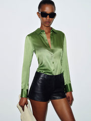 Raya Fitted Silk Shirt