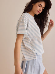 Flex Striped Oversized Tee