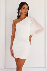 123 PROM On The Guest List Mini Dress White