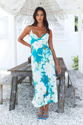 Vacation Dreaming Maxi Dress Blue