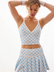 Backspin Plaid Active Skort