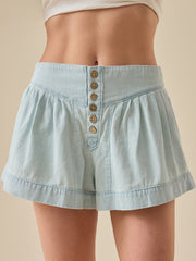 June Button Up Denim Short