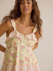Lila Floral Mini Dress