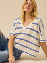 Dylan Striped V-Neck Top