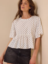 Liora Polka Dot Ruffle Top