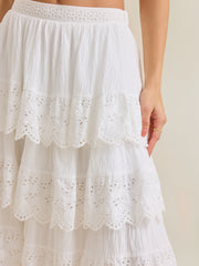 Dara Crochet Midi Skirt