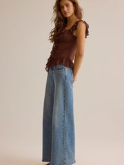 Jianna Ruffle Tie Front Top