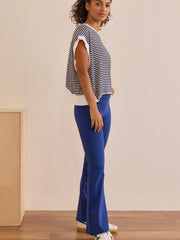 In Motion Striped Circle Back Tee
