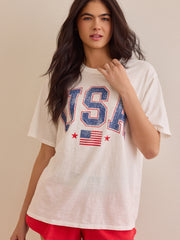 USA Flag Oversized Tee