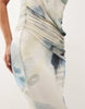 Printed Halter Maxi Dress With Draped Sash Detail In Blue Floral