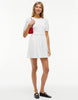 Tommy Jeans Back Tie Smock Slim Poplin Mini Dress In White