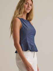 Effie Polka Dot Pleated Tank