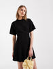 Cinched Seam Detail Mini Dress In Black