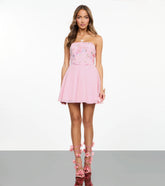 Petal Plans Floral Embroidered Skater Dress