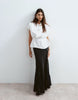 Arrange Cowl Neck Structured Contrast Maxi Dress In Mono