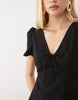Miss Selfridge Mini Dress With Puff Sleeve In Black