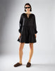 Glamorous Puff Sleeve V-Neck Maxi Dress In Black