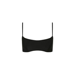 Invisible Underwire Crop Bikini Top - Twilight Black