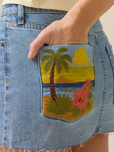 Charley Tropical Denim Skirt