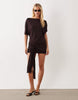 Supre Frankie Tshirt Mini Dress In Brown