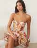 Asos Luxe Floral Jacquard Bandeau Bubble Hem Mini Dress