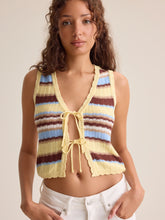 Juno Stripe Tie Front Top