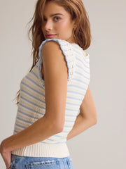 Elsa Crochet Flutter Sleeve Top