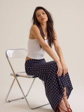 Elodie Polka Dot Linen Maxi Skirt